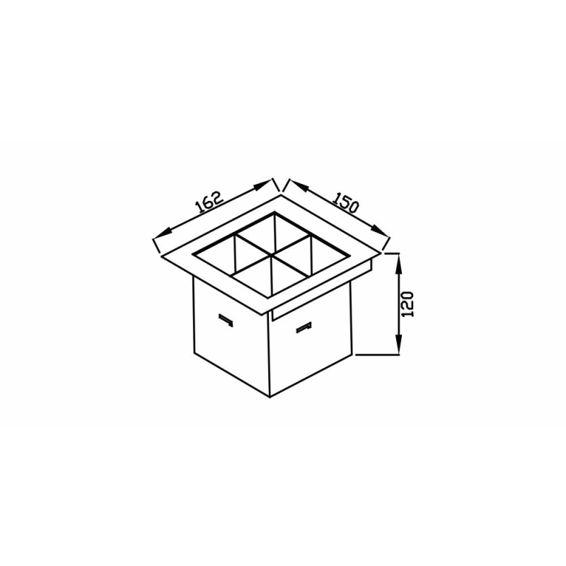 PORTA TALHERES PARA CANAL ORGANIZADOR