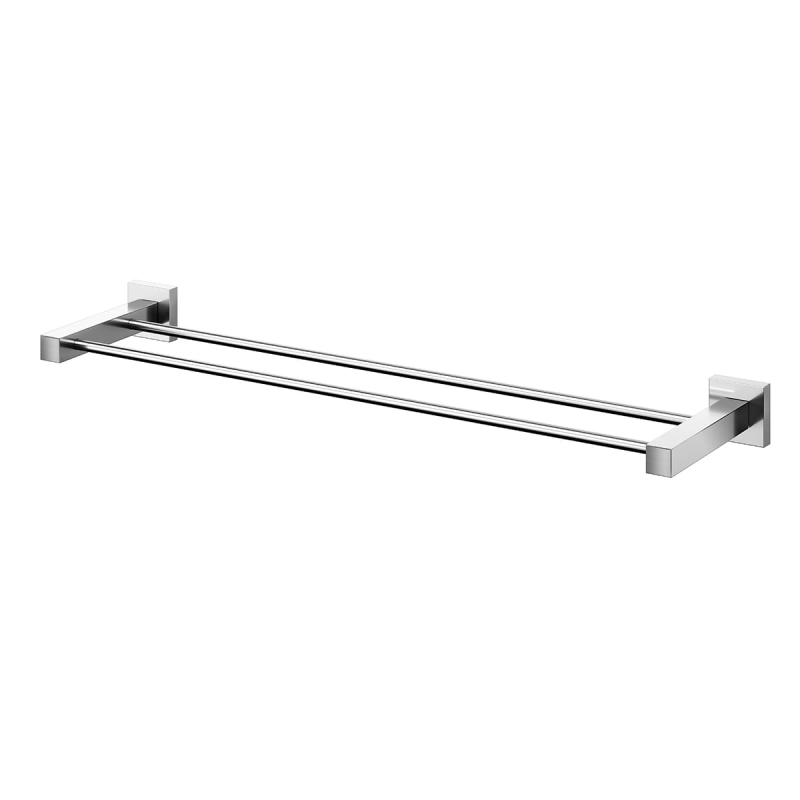Porta-toalhas bastão duplo 653 mm Square cromado