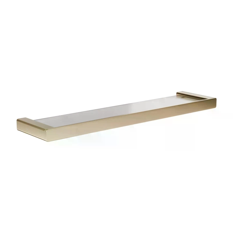 Prateleira com Vidro Rivvo - Brushed Gold
