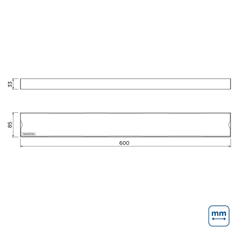 Ralo New Slim Tramontina em Aço Inox 60 x 7 cm