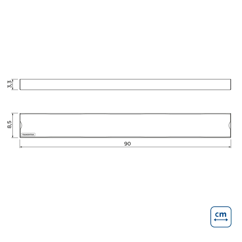 Ralo New Slim Tramontina em Aço Inox 90 x 7 cm