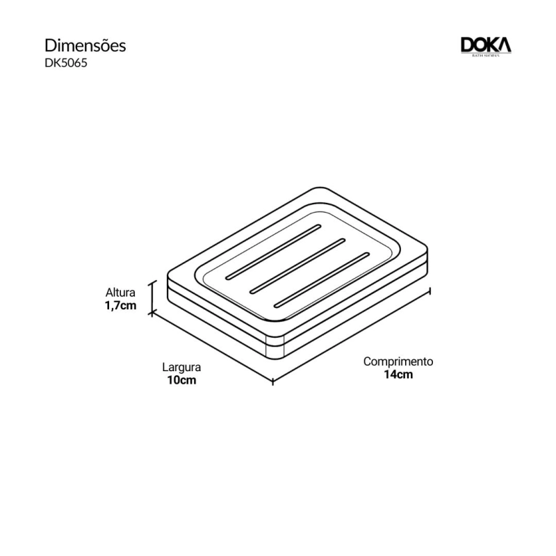 Saboneteira de Bancada Rivvo - Brushed Nickel