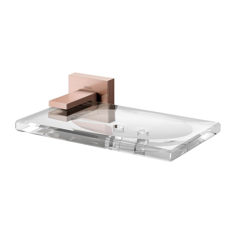 Saboneteira de parede Square cobre escovado