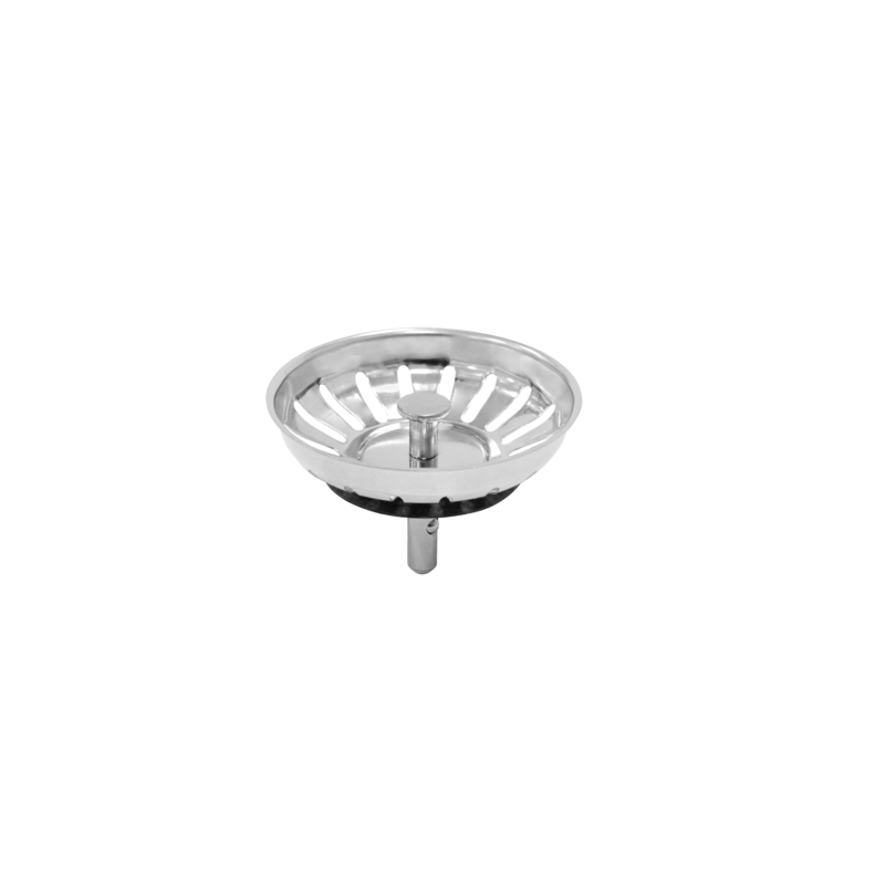 Tampa de Válvula Tramontina Luxo 4 1/2" em Aço Inox Polido e Polipropileno para Pias e Cubas