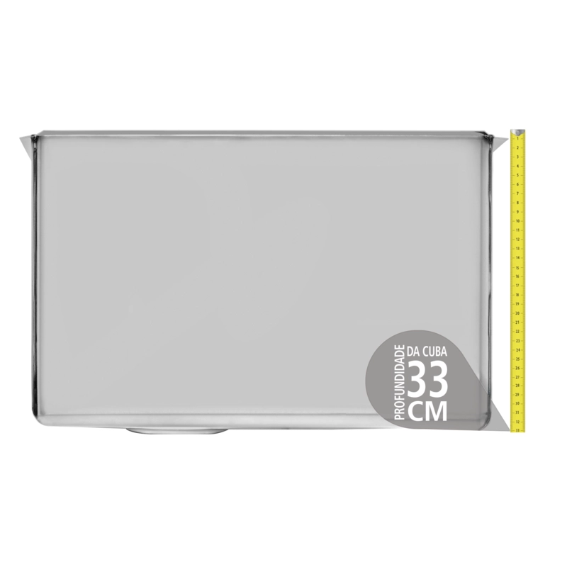 Tanque de embutir Tramontina Jumbo 108 L em Aço Inox 70x50 cm