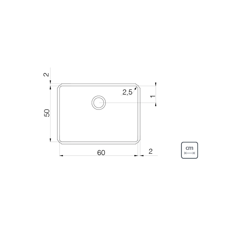 Tanque de embutir Tramontina Jumbo 92 L em Aço Inox 60x50 cm