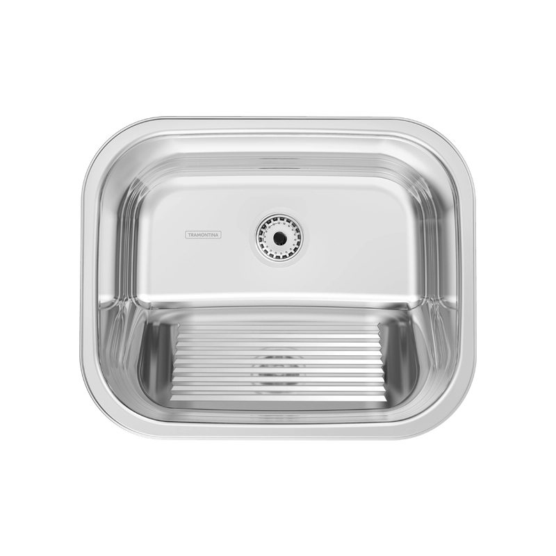 Tanque de Encaixe Tramontina Hera 34 L em Aço Inox Polido 50x40 cm