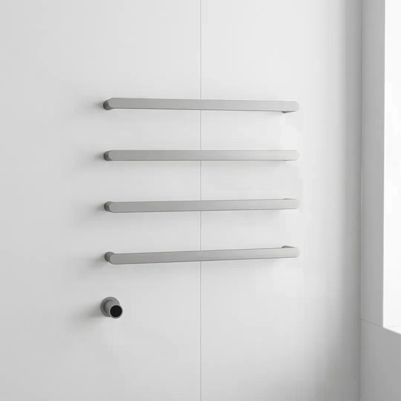 Toalheiro Térmico com Base Embutida - Brushed Nickel