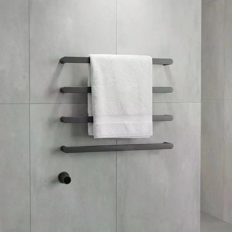Toalheiro Térmico com Base Embutida - GunMetal