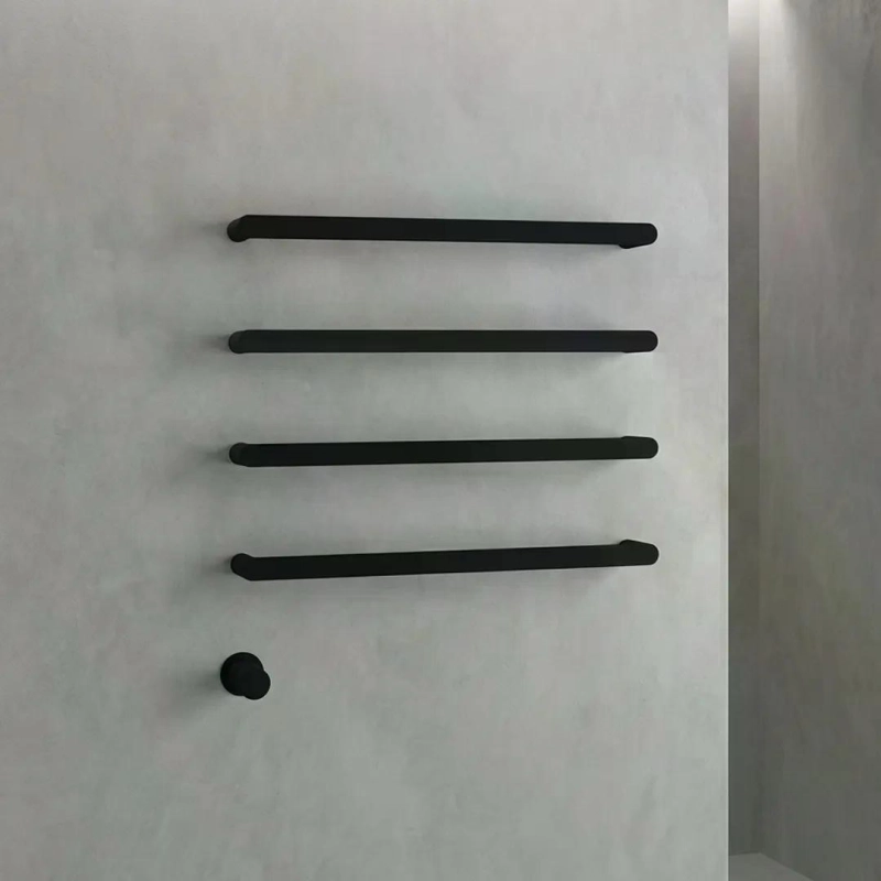 Toalheiro Térmico com Base Embutida - Matt Black