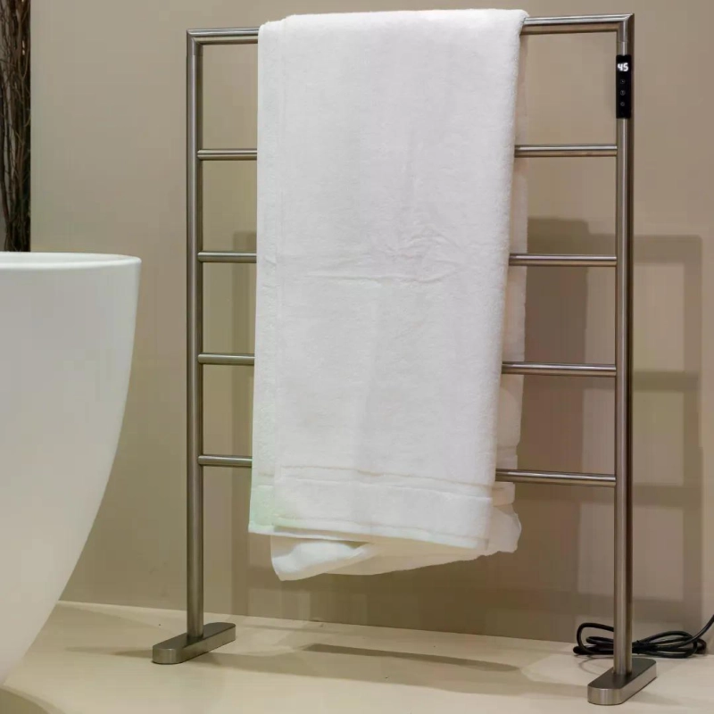 Toalheiro Térmico de Piso - Brushed Nickel