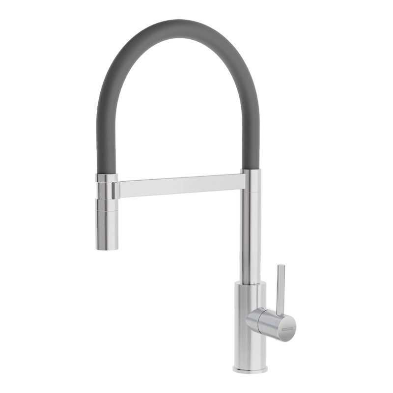 Torneira Tramontina Versatile Black em Aço Inox com Mangueira Flexível e Bica Giratória 360°