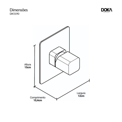 Acabamento para Monocomando de Chuveiro Rivvo – Base Deca/Docol - GunMetal