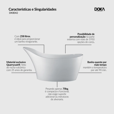 Banheira Amalfi - Standard White (Polido)