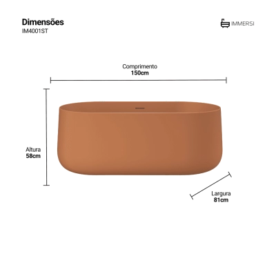 Banheira Camburi Soft Terracota (Fosca Colorida)