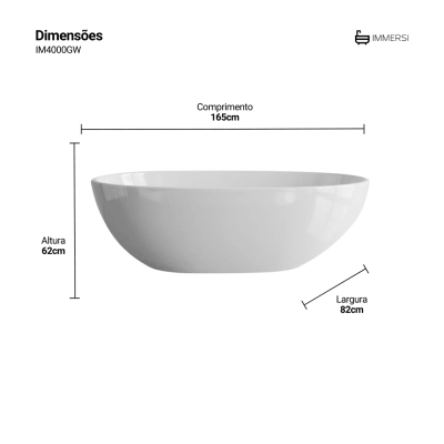 Banheira Campeche Glossy White