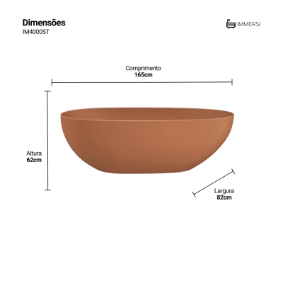 Banheira Campeche Soft Terracota (Fosca Colorida)