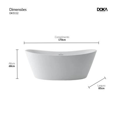 Banheira Creta X - Glossy White (brilhante)