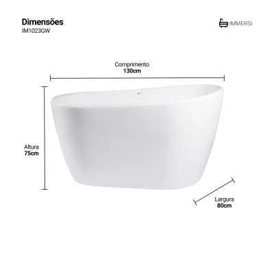 Banheira Embaú Glossy White