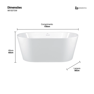 Banheira Gamboa Glossy White