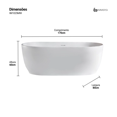 Banheira Garopaba Matt White