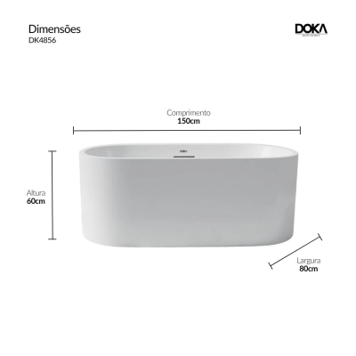 Banheira Geneve X - Matt White (Fosco)