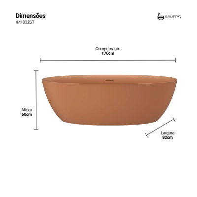 Banheira Itajaí 2 Soft Terracota (Fosca Colorida)