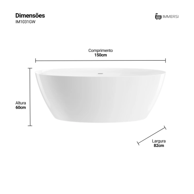 Banheira Itajaí Glossy White