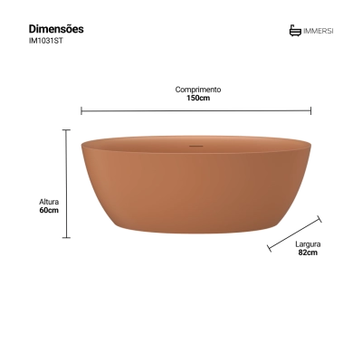 Banheira Itajaí Soft Terracota (Fosca Colorida)