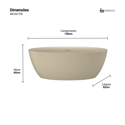 Banheira Itajaí Tan White (Fosca Colorida)