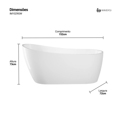 Banheira Maraú Glossy White
