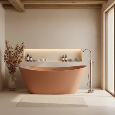 Banheira Porto Belo Soft Terracota (Fosca Colorida)