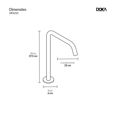 Bica de Mesa para Lavatório 300mm Quantum - Matt Black