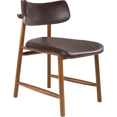 Cadeira s/ braços Tramontina Ritmo Maruja com Estofado Café