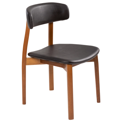 Cadeira Tramontina Çairé Ritmo em Madeira Tauari com Estofado Preto
