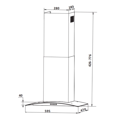 Coifa de Parede Black Classic 60 cm - 220V
