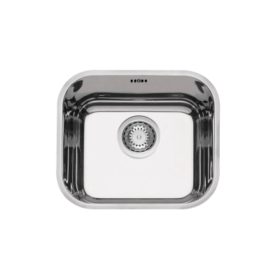 Cuba de embutir Tramontina Lavínia Plus 40 BL em Aço Inox Alto Brilho 40x34 cm com válvula de 4 1/2" com escape