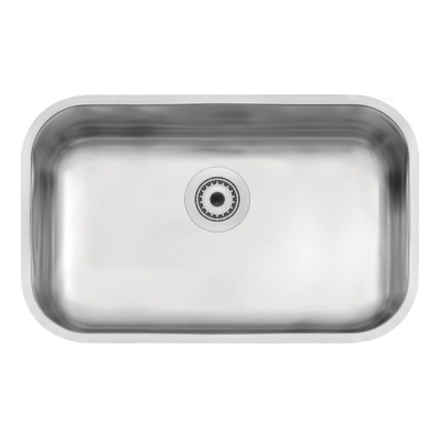 Cuba de embutir Tramontina Lavínia Plus 56 BL em Aço Inox Escovado 56x34 cm com válvula de 3 1/2"