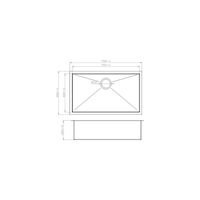 CUBA PRIMACCORE FARM SINK 700 PVD GREY