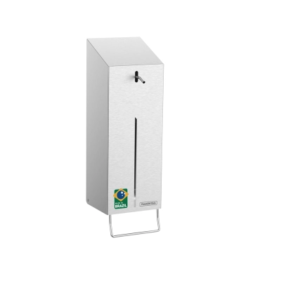 Dispenser de Álcool Gel e Sabão Líquido 1 litro Tramontina em Aço Inox com Acabamento Acetinado