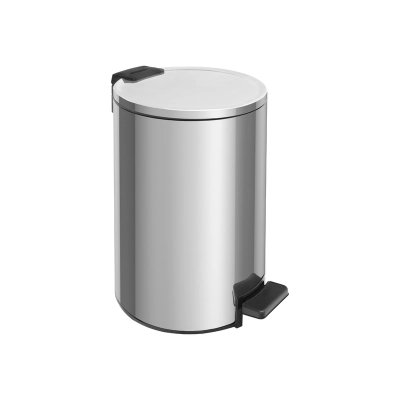 Lixeira com Pedal Tramontina Loop em Aço Inox com Acabamento Polido e Balde Interno 12 L