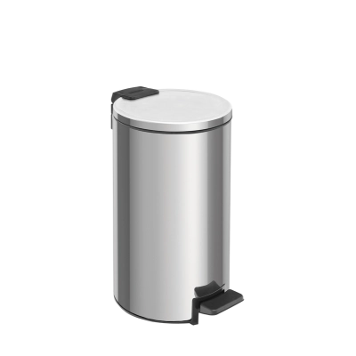 Lixeira com Pedal Tramontina Loop em Aço Inox com Acabamento Polido e Balde Interno 5 L