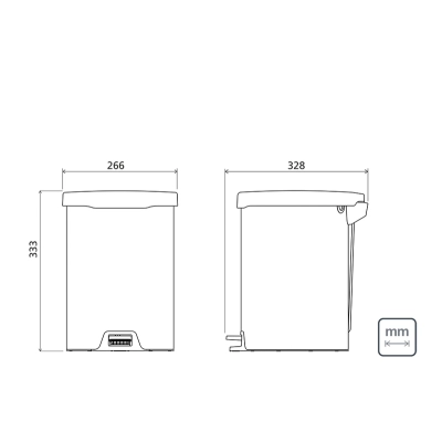 Lixeira com Pedal Tramontina New em Aço Inox com Acabamento Polido 12 L