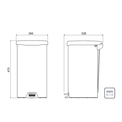 Lixeira com Pedal Tramontina New em Aço Inox com Acabamento Polido 20 L