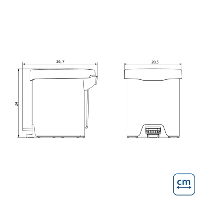 Lixeira com Pedal Tramontina New em Aço Inox com Acabamento Polido 5 L
