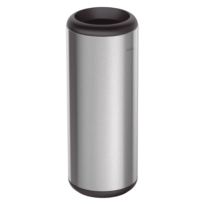 Lixeira Inox Tramontina Portofino com Acabamento Acetinado e Aro e Base em Polipropileno 31 L
