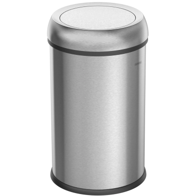 Lixeira Tramontina Friuli 65 L em Aço Inox com Acabamento Acetinado e Tampa Basculante