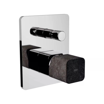 Monocomando com Desviador para Chuveiro Rivvo GeoStone - Dark Concrete