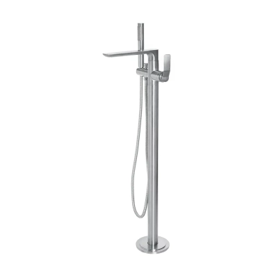 Monocomando de Piso para Banheira Rainbow - Brushed Nickel
