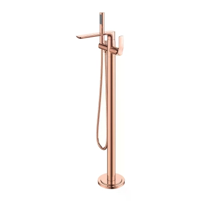 Monocomando de Piso para Banheira Rainbow - Rose Gold
